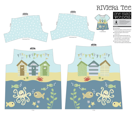 beach huts by the sea  fabric by valley_designs on Spoonflower - custom fabric