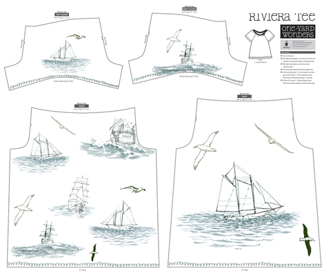 tallships nautical dress fabric by bowsprite on Spoonflower - custom fabric