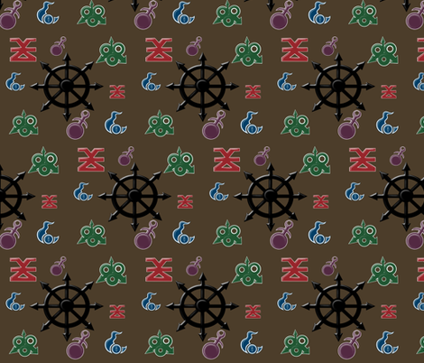 Warhammer Chaos Gods Symbols fabric by makersway on Spoonflower - custom fabric
