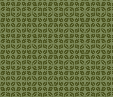 Green Football Flower fabric by audreyclayton on Spoonflower - custom fabric