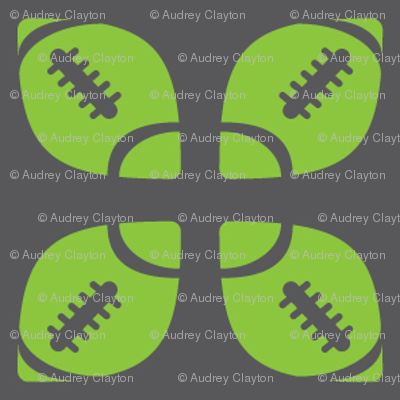 Lime/Gray Football Flower