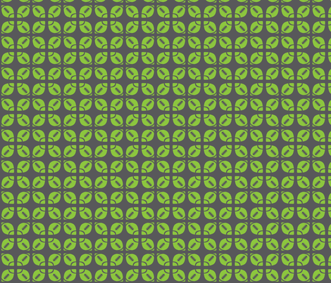 Lime/Gray Football Flower fabric by audreyclayton on Spoonflower - custom fabric