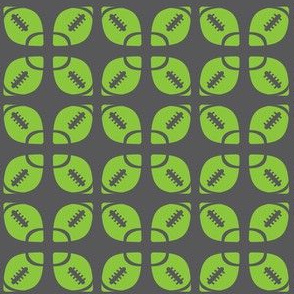 Lime/Gray Football Flower