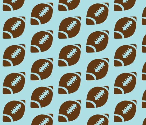 Half-Drop Brown Football fabric by audreyclayton on Spoonflower - custom fabric