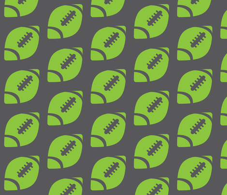 Half-Drop Lime Football fabric by audreyclayton on Spoonflower - custom fabric