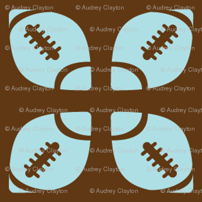 Blue/Brown Football Flower