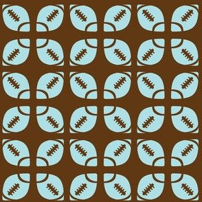 Blue/Brown Football Flower