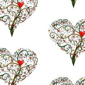 Christmas tree heart and stars