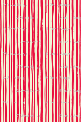 Red Hand Drawn Stripe