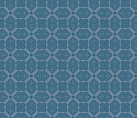baroque scrolls blue fabric by firemonkey on Spoonflower - custom fabric