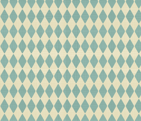 harlequin retro pattern in blue and dirty beige fabric by anastasiia-ku on Spoonflower - custom fabric