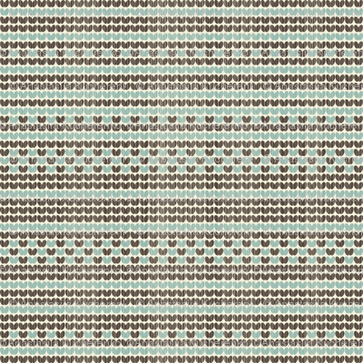retro knitted pattern in blue and brown