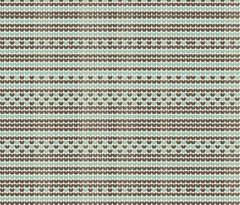 retro knitted pattern in blue and brown fabric by anastasiia-ku on Spoonflower - custom fabric