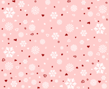 Winter Holiday Snowflakes Hearts on Pink