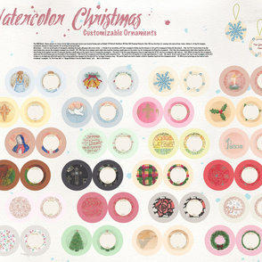 Watercolor Christmas Ornaments DIY Cut & Sew