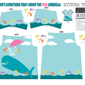 There's something fishy under the pink umbrella