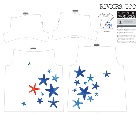 Seaside Riviera Tee fabric by jenimp on Spoonflower - custom fabric
