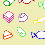 old fashioned Candy- multi coloured- large