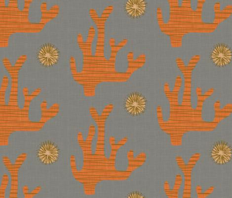 coral fabric by mummysam on Spoonflower - custom fabric