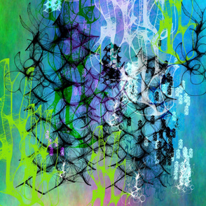 Green Abstract with Shades of Chartreuse