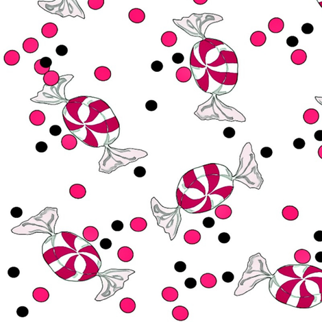 Peppermint and Polka Dots fabric by shellyaloha on Spoonflower - custom fabric