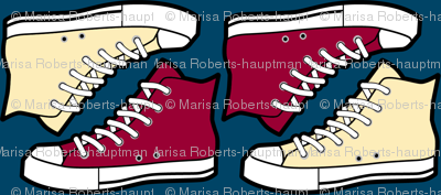 10th Doctor Trainers on blue