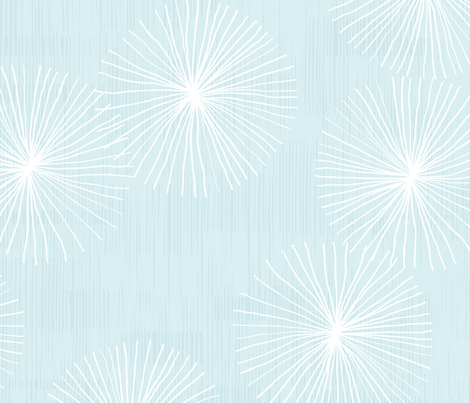 Dandelions - Blue fabric by friztin on Spoonflower - custom fabric