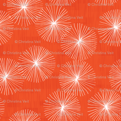 Dandelions - in Watermelon Red