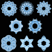 Snowflakes at night