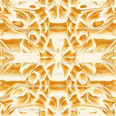 Golden Snowflake Swirls