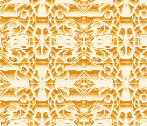 Golden Snowflake Swirls fabric by animotaxis on Spoonflower - custom fabric