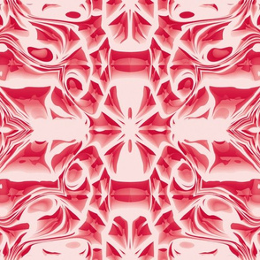 Red Snowflake Swirls