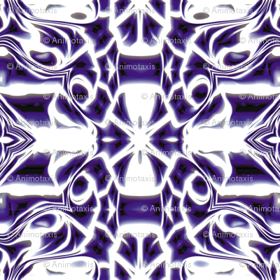 Indigo Snowflake Swirls