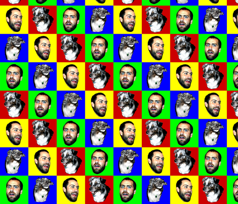 Man and Dog fabric by ajjoslin85 on Spoonflower - custom fabric