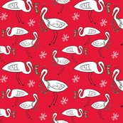 Christmas Cranes (Christmas red)