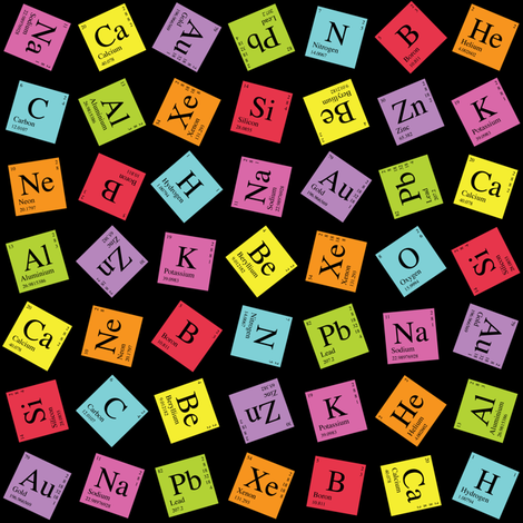 Topsy Turvey Periodic (Dark Small) fabric by robyriker on Spoonflower - custom fabric