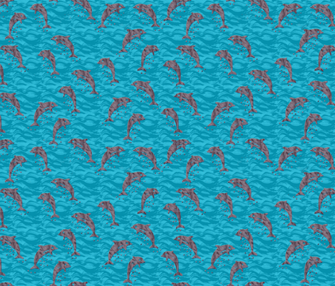 Dolphins fabric by zandloopster on Spoonflower - custom fabric