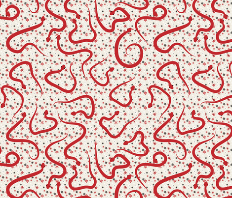 Year of the Snake fabric by ebygomm on Spoonflower - custom fabric