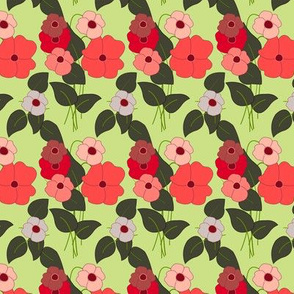 tall flowers with green background