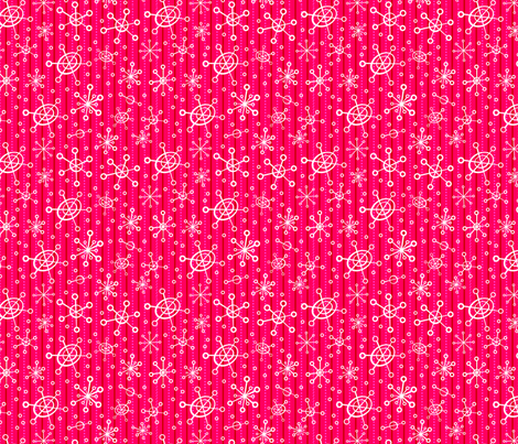 Red Hot Snowflakes fabric by edmillerdesign on Spoonflower - custom fabric