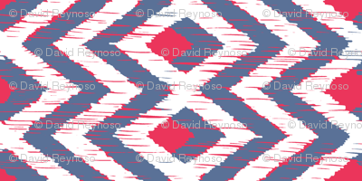 REBOZO - faded red white and grey/blu