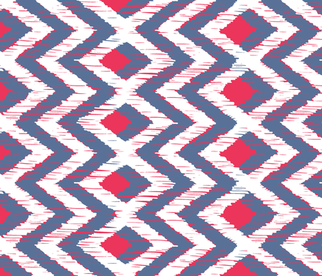 REBOZO - faded red white and grey/blu fabric by marcador on Spoonflower - custom fabric