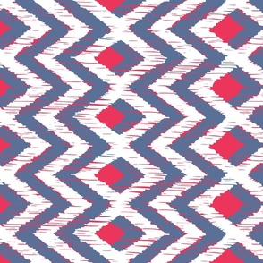 REBOZO - faded red white and grey/blu