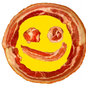 Bacon Face round placemats 