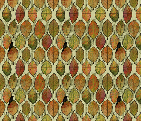 Leaf Me Alone fabric by curlycue on Spoonflower - custom fabric