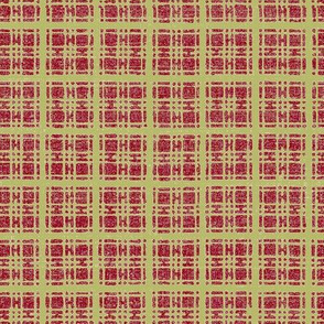 Asian plaid - brown/light pink-ch