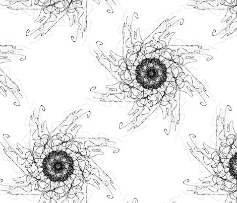 Jellyfish Spin - large fabric by fefifo on Spoonflower - custom fabric