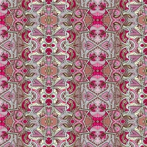Valentine Hearts and Flowers vertical stripe