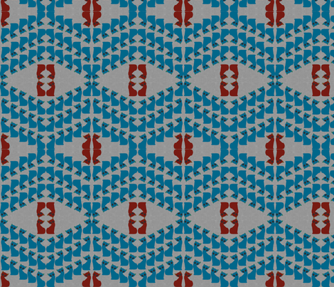 Gatinho_azul_rojo_textured fabric by pink_koala_design on Spoonflower - custom fabric