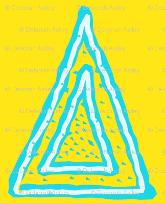Turquoise Triangles on Bright Yellow